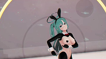 Blue Archive Yuuka Hentai Undress Dance Teddy Bear Playboy Girl Mmd 3D Clear Blue Hair