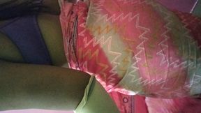 Wife Skirt and Saree Wearing Hot