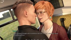 Inscened green-haired emo college girl in a sex game