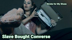 White Converse Sneakers Foot Slave Purchase Spoiled Brat Shoe Worship