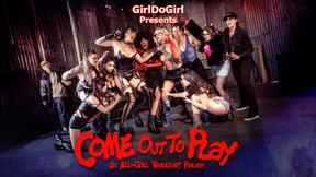 ”Ready for the all chick Warriors parody?”