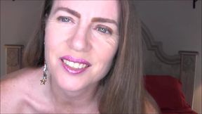 Sexy light purple lingerie masturbation and JOI