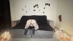 noite dia das bruxas gravei gostoso no pelo na minha sala com a bruxinha loira