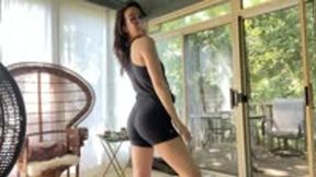 Smoking, spitting, flashing tits and belly button