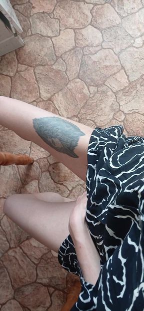Girl in a Summer Dress Masturbates