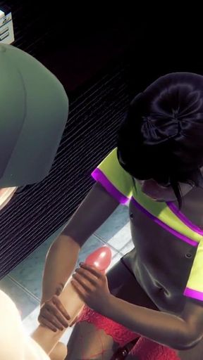 Yaoi Femboy - Mia Jerks off This Guy in the Toilet and Bathes Him in Cum