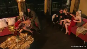 Waitress with dark hair gets eaten out and fucked at work