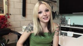 Tattooed blonde gets anally slammed by BBC