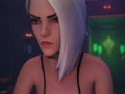 Ashe and Mercy Halloween Futa Blowjob