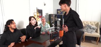 Slim trans Autumn Rain offers cock for a ride in a