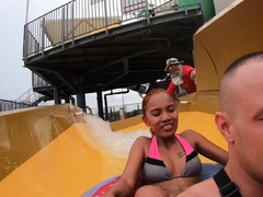 Water park fun with big ass Asian GF
