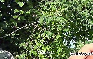 European amateur fucks in public for cash