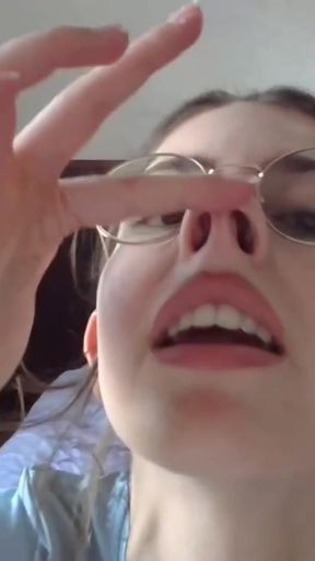 Stunning moment from &quot;SHANAXNOW NOSE FETISH EATING BOOGERS PRESS NOSTRILS MOANING&quot;
