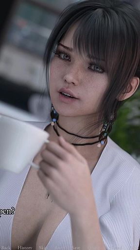 Where It All Began 7: William Shows Gina Miru's Exhibitionist Boobs Flash