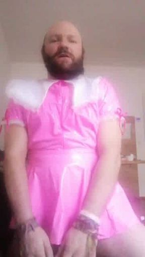 SlaveAndreas fucks Shoe in Sissy Latex 03:26