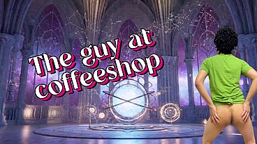 Seeing a guy is a coffee shop with hard cock and offered him a blowjob