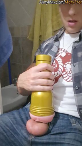 Fucking Fleshlight Clothed!