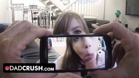 ”Dad Crush - Sexy Teen Stripped Naked In Front Of Step Daddy”