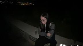 Park-fucked nerd girl gets ravaged.