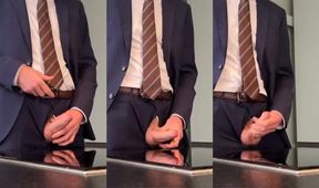Suit and Tie Cumshot at the Office