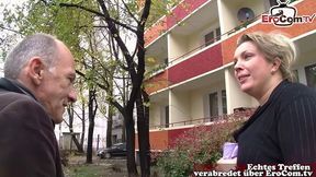 German Tall Housewife Approached And Fucked By Grandpa On The Street