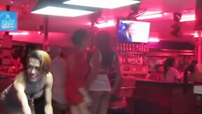 Ladyboy flashing ass in Public