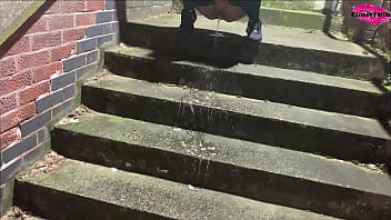 Pissing on Public Staircase