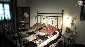 Cute and wet vagina enjoying sexual pleasure with enormous natural tits in scene 01 from tape Perversi amori miei