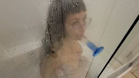 Shower fuck masturbation