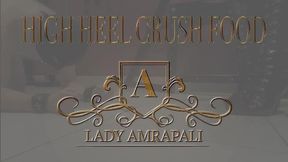 HIGH HEEL CRUSH FOOD Total lenghts 9:48 minutes  Food Trampling Fetish HighHeels overKneeBoots Lack Latex Boots  High heels food trampling Food crush trample with heels BDSM Slave  Lady Amrapali  Herrin Mistress Domina
