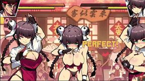 strip boxing: cute girl gets naked in the ring