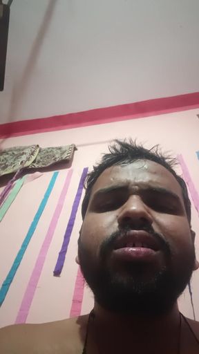 A solo Indian Ismart boy Ismaatdeva was was hard masturbation on sofa