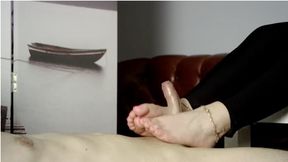 Special Footjob Made By Weronika In Black Zentai Costume - Feet Part - 4K