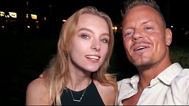 Hot &amp_ Risky Blowjob in the Middle of Berlin, Germany (Blonde Teen)