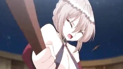 Young and busty hentai babes are trapped and dominated in hardcore threesome action