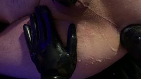 Wife Fists Husband's Ass In Spreader Bar And Cock Cage