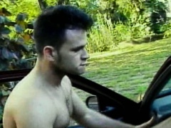 Exotic twink Wellington getting pounded doggy by Andre in