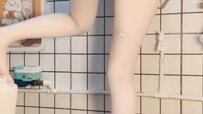 I stood and jerked, shooting off and shaking with pleasure