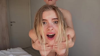 FRESH TEEN PUSSY - Slutty Blonde Enjoys New Coliving Space