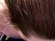 Quick sneaky blowjob at the park with cum in throat 💦💦