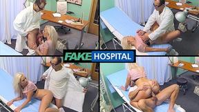 Real Cheating Blonde Spreads Legs and Fucks Doctor