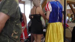 Hot Amateur Teens Cosplay Young Costume Party with Rabbit Girl, Cheerleader, Oktober Fest Girl and Candy Girl