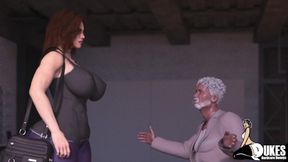 Female wrestler gets throat fucked after losing a match