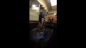 Public GF gets her pussy licked on a train