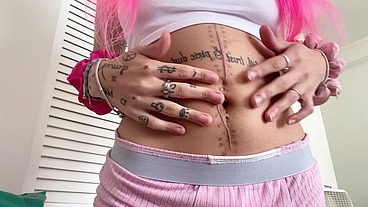Nali Marie Belly Button Fetish Huge Surgery Scar Fetish