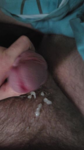 Young man with beautiful cock cums
