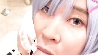 Re:Zero Rem MANGA PORN femboy cosplayer dt while in fever