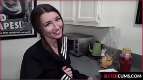 SisterCums - Boy Drills his while Cleaning the Dishes - Maya Woulfe