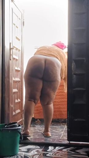 Thrilling moment from &quot;Fat Ass Ebony Cleaning Lady Naked Home Cleaning - Mara Exotic&quot;