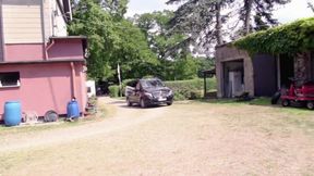 Outdoor fuck for pierced and tattoed brunette and mouth ending